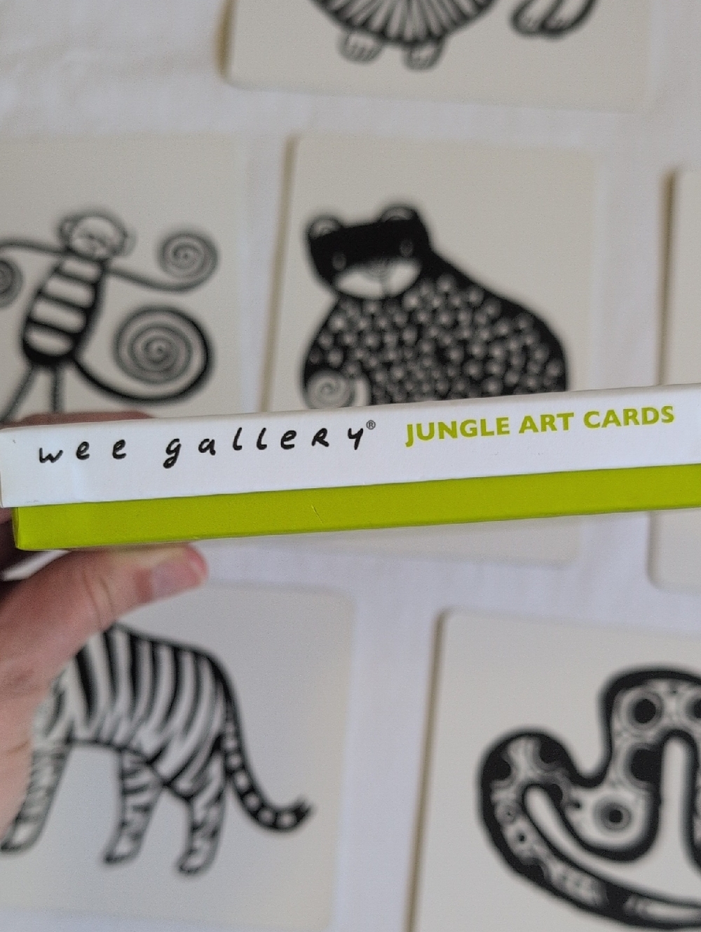 wee gallery art cards for baby jungle animals high contrast infant - Picture 7 of 11